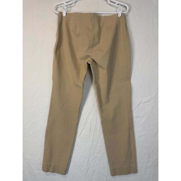 Vintage Lauren Ralph Lauren Khakis Pants Women Sz 8 Beige Straight Leg Side Zip - Picture 2 of 5